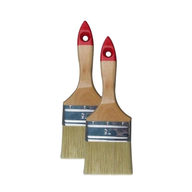 Södra Asien Bokträ Handtag Paint-Brush Oljemålning Home Tool Professionell Väggfärg Pensel Set